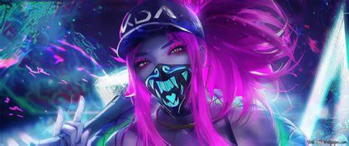 League of Legends (LOL) Neon K/DA Akali 4K wallpaper download