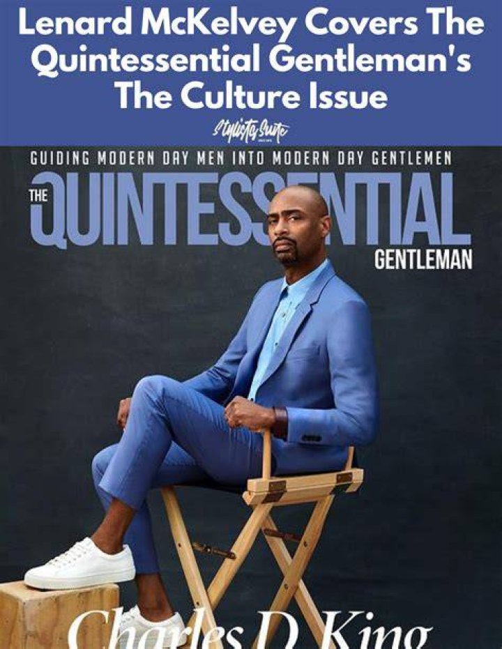 Lenard McKelvey Graces Cover of The Quintessential Gentleman's The Cul