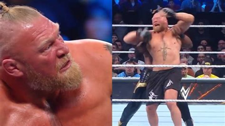 Lesnar Resorts To Low Blow To Get Out Of Lashley’s Hurt Lock