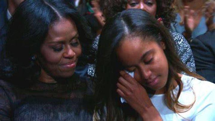 Malia Obama tears up during dad's speech CNN Video