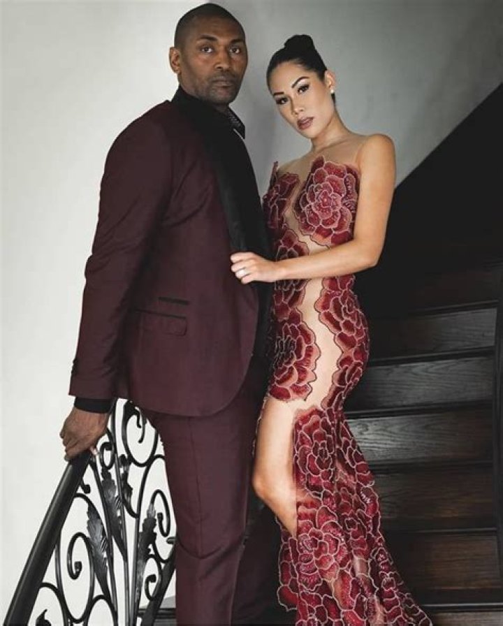 Metta World Peace and Maya Sandiford Artest attend the 2022 ESPYs at