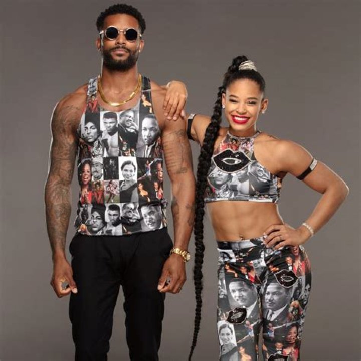 Montez Ford and Bianaca Belair backstage