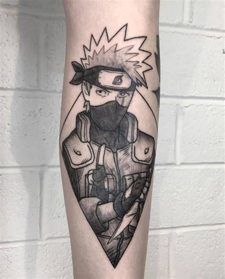 My Kakashi Hatake tattoo done by Mason Hamilton (catchnkill) at Sticks