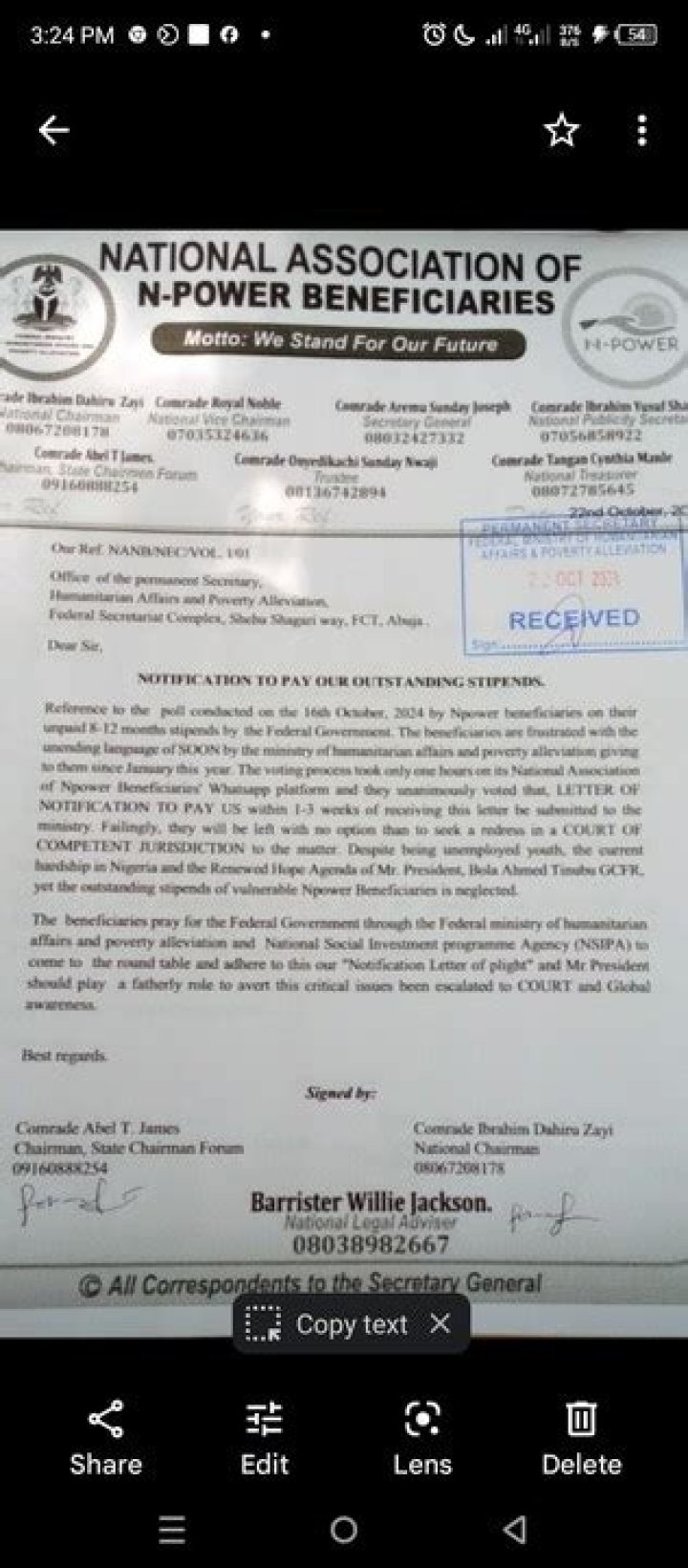 NPower Beneficiaries to Receive NineMonth Arrears in November as