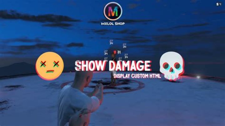 PAID [QB/ESX] Show Damage Combat With UI replace Draw VAG The