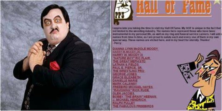Paul Bearer and his personal Hall of Fame