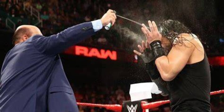 Paul Heyman Pepper Sprays Roman Reigns