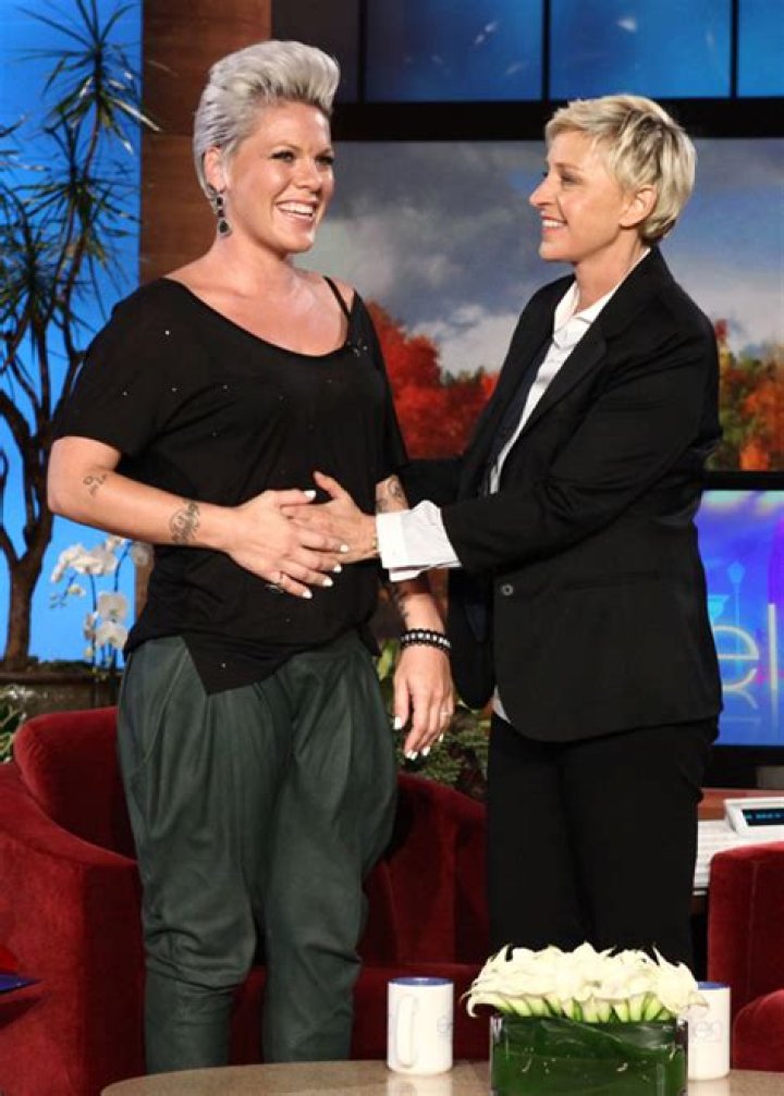 Pink confirms she is pregnant with her second child as she is seen