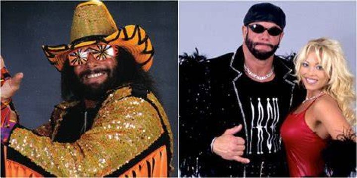 Randy Savage making his ring entrance.