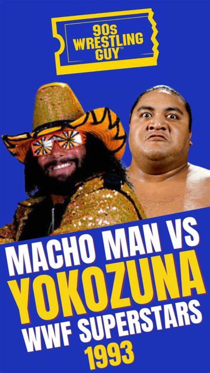 Randy Savage pins Yokozuna in the Royal Rumble