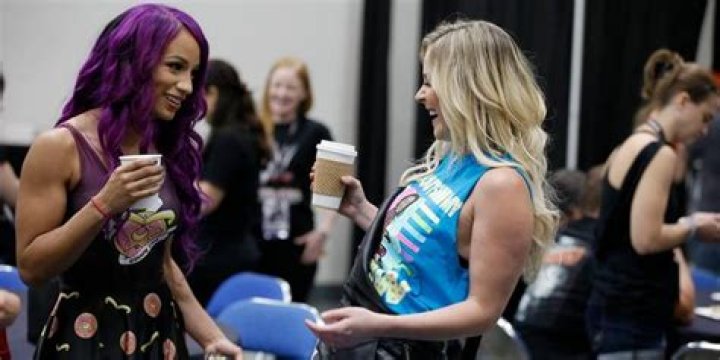 Renee Young and Sasha Banks 