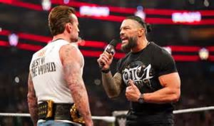 Roman Reigns cutting a promo