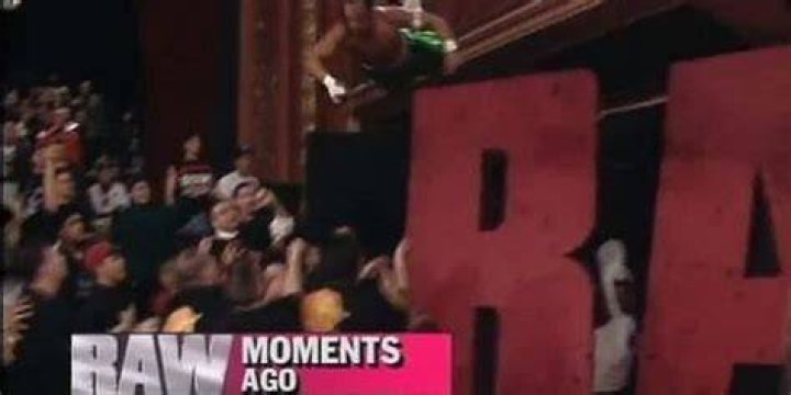 Sabu Jumps Off Raw Sign 