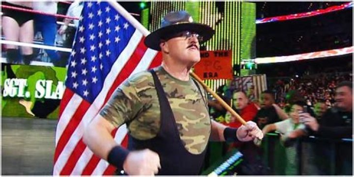 Sgt Slaughter walking to ring