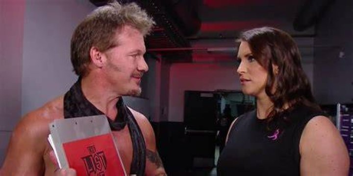 Stephanie McMahon and Chris Jericho backstage 