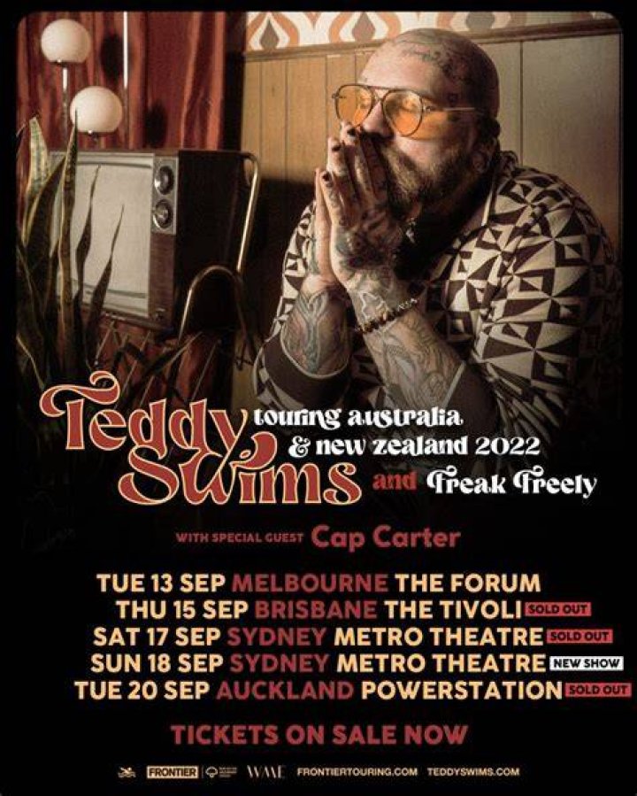 TEDDY SWIMS CAP CARTER announced as special guest Touring September