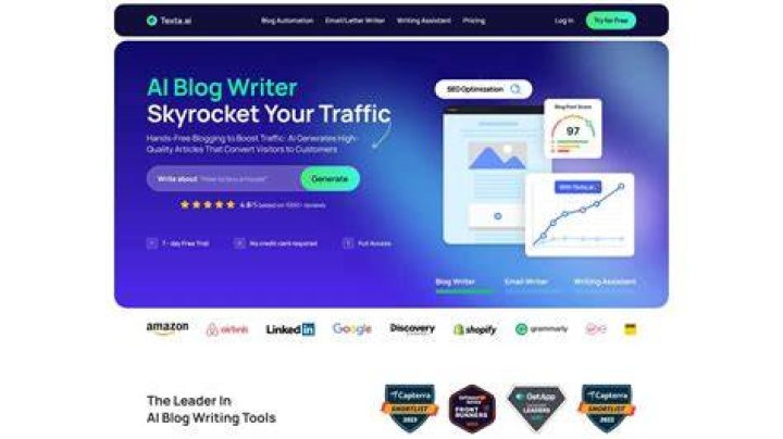 Texta FREE AI blog writer and article ideas generator.
