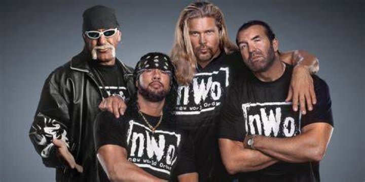 The nWo on the WWE entrance ramp.