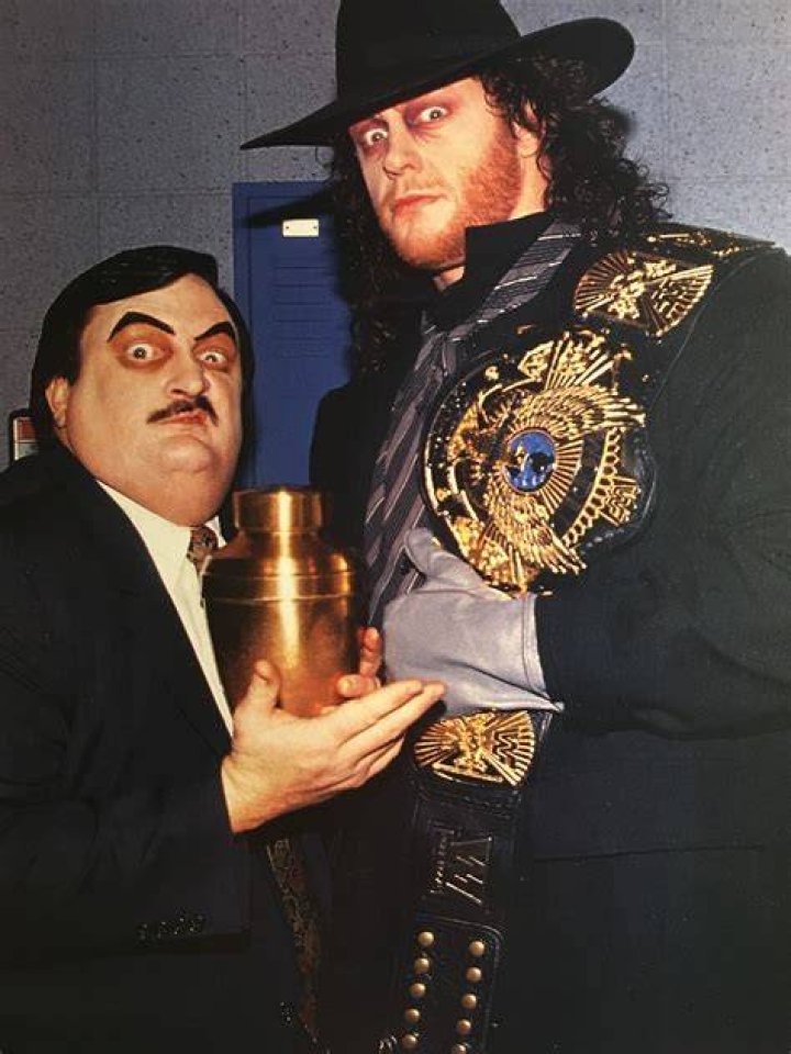 The Undertaker with Paul Bearer off character