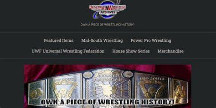 The Universal Wrestling Archives website