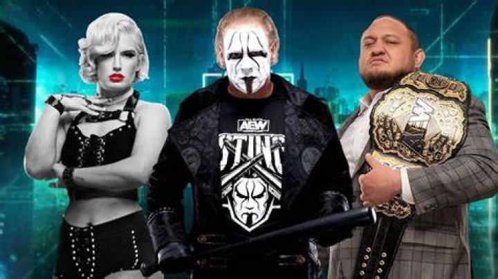 toni storm sting and samoa joe on an aew revolution backdrop