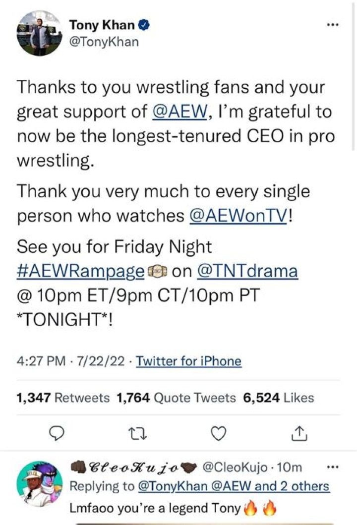 Tony Khan Jokes About Being 'The Longest-Tenured CEO' In Wrestling Following Vince McMahon Retirement