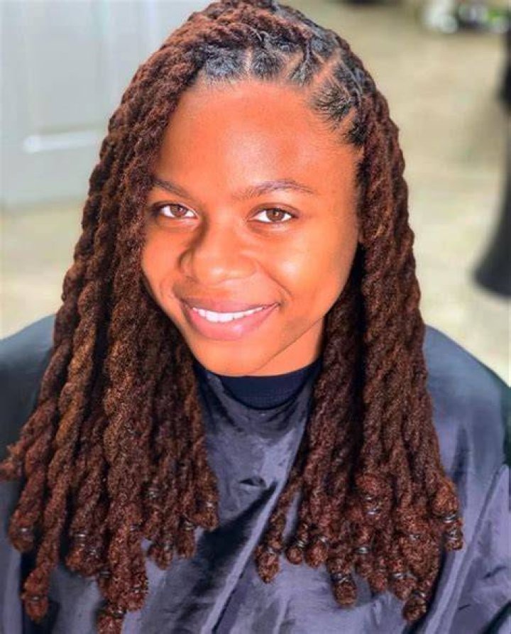 Two strand twist w/ loc Knots 💚💚💚 stylist coco.naturals Women Loc