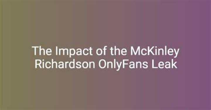 Unveiling McInley Richardson: The Rising Star On OnlyFans