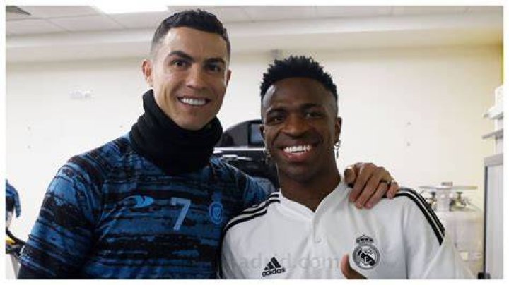 Vinicius Jr. & Rodrygo React as Cristiano Ronaldo Emulates 13YO Son’s Free Kick
to Teach Him a Lesson