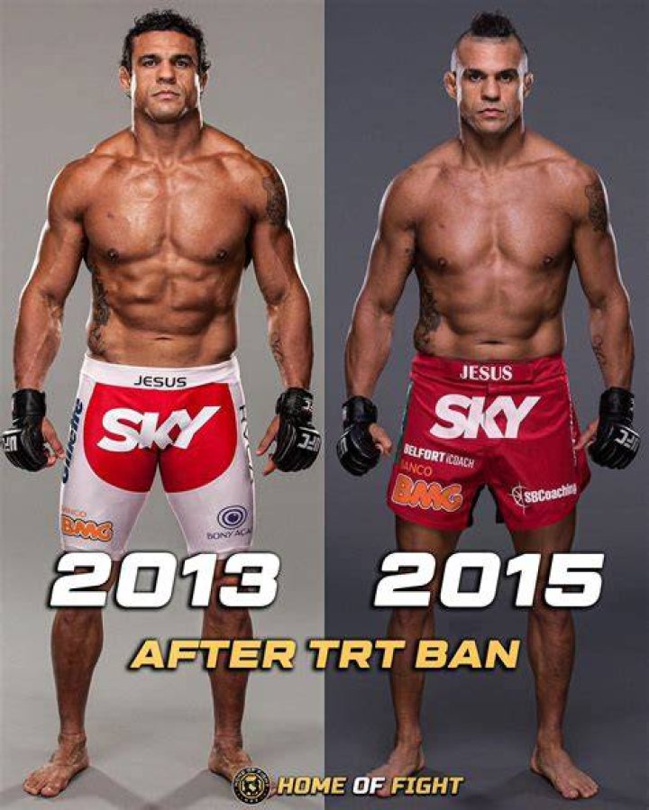 Vitor Belfort before a fight against Lyoto Machida (not seen) during UFC 224