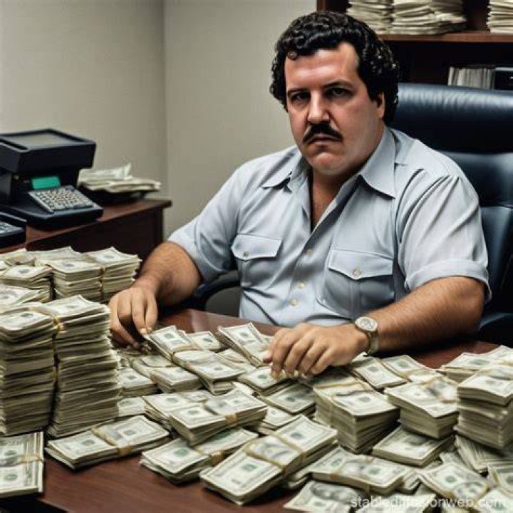 What was Pablo Escobar's peak net worth and how he hid his money?