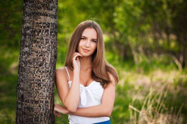 women outdoors, model, looking at viewer, standing, blue eyes