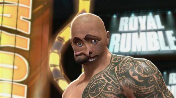 WWE 13 Crazy Rock Face Glitch LOL! YouTube
